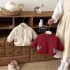 Chamarra Gruesa Reversible para Bebé, Izquierda Pequeña y Derecha Pequeña, Abrigo de Algodón de Moda Bordado de Dibujos Animados para Niños en Invierno, Atuendo de Año Nuevo para Niños, Moderno