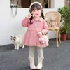 Jaqueta corta-vento de malha com laço estilo coreano para meninas, estilo primavera/outono 2026, novo, moderno, elegante, de manga comprida, para meninas, tendência