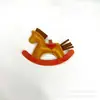 Chaveiro Carrossel em Couro PU Chaveiro Criativo Pingente Cavalo de Pau de Carrossel Ornamento de Cavalo de Pau