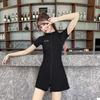 Nuevo traje de baño con bolsillo, falda dividida que cubre el vientre, traje de baño conservador para mujer, traje de baño con fruncido de pecho pequeño.