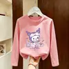 Camiseta de Manga Larga de Algodón Puro para Niñas, Primavera y Otoño 2026, Camiseta Básica Linda de Dibujos Animados para Bebé Niña, Top para Niños Mayores