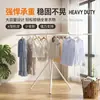 Tendedero plegable para uso doméstico, tendedero de piso para balcón, tendedero simple para viviendas de alquiler, no requiere instalación, una herramienta mágica para secar edredones