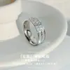 Anel estrelado atacado anel feminino de aço titânio anel totalmente cravejado anel de casal anel de zircônia anel de vento frio luxo leve