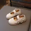 Zapatos de Cuero para Niñas Versátiles de Princesa Zapatos Pequeños de Cuero Nuevo Estilo Otoño 2025 Primavera Verano para Bebé Suela Suave Zapatos Sencillos