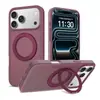 Transfronterizo adecuado para Apple 18 Pro Max funda con soporte giratorio de 360 grados 17 Pro magnética con sensación de piel 16 funda de teléfono al por mayor