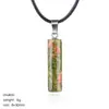 Collar Cilíndrico de Cristal Natural de 30 mm Estilo Minimalista Europeo y Americano Transfronterizo Colgante de Piedra Preciosa Cilíndrica Tallada de Ágata en Bruto