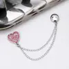 Cadena de Corazón con Pedrería Hebilla Magnética para Pantalones para Evitar que Arrastren, Hebilla Linda para Fijar Puños, Ajustable y Acortable