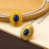 Brincos Vintage Originais Girasol Lápis Lápis Antigos Médios Brincos para Mulheres Luxo Leve Brincos de Alto Padrão para o Inverno