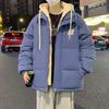 Abrigo acolchado de algodón de dos piezas falsas para hombre, otoño e invierno, grueso, de pana, acolchado de algodón, moderno, holgado, juvenil, chaqueta acolchada de algodón, abrigo a prueba de frío