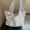 Bolsa de Lona Tote Versátil Casual Perezoso 2026 Rayas Nuevo Simple Gran Capacidad Hombro Único para el Trabajo