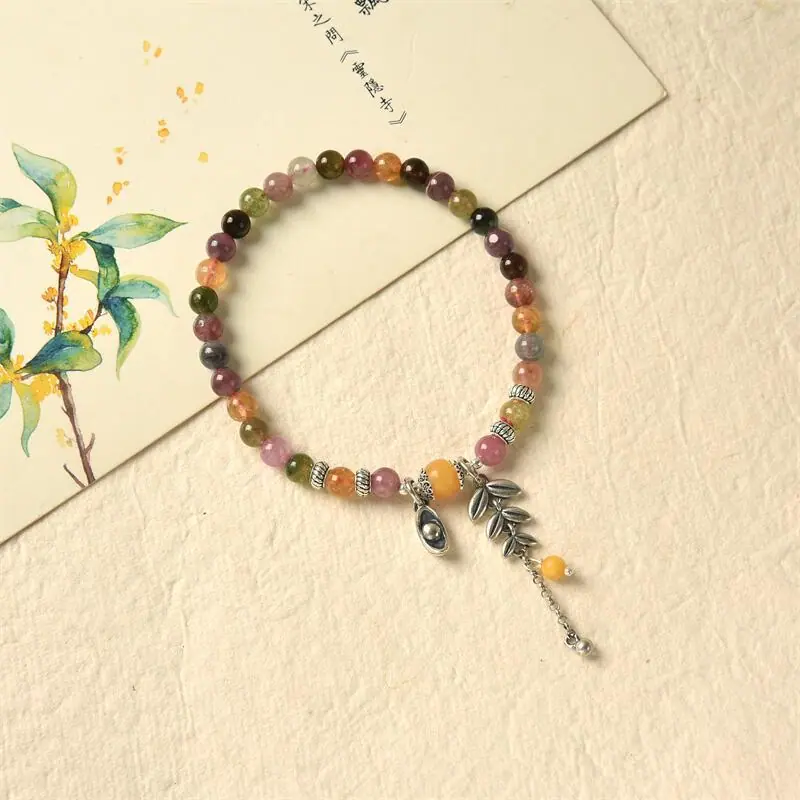 碧玺单圈麦穗手链