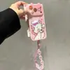 Pingente de Contas Orelha de Gato Mary Adequado para Capa de Celular Apple 18 Pro Max, Fofo para Meninas, 17/16 Janela de Visualização Grande