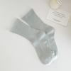 Calcetines de Seda de Morera para Mujer Verano Delgados Frescos Transpirables de Longitud Media Color Sólido Combinan con Todo Calcetines de Hielo Calcetines de Doble Aguja Sin Costuras