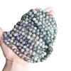 Piedra natural de 6-10 mm, alargada, lima, luz de luna, cuentas redondas sueltas, semiacabadas, pulsera, collar, accesorios de joyería DIY