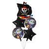 Nuevo Halloween Pieza de Cinco Cabeza de Calabaza Fantasma Gato Negro Globo de Película de Aluminio Venta al por Mayor Fiesta Decoración de Fiesta