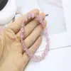 Pulseira Dorothy Rosa Roxa Olho de Gato Sintético Pulseira de Gelo Feminina Nicho Vidro Espinélio Pulseira de Contas