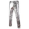Pantalones de Cuero Ajustados Elásticos de Talla Grande para Hombre, Estilo Punk Europeo y Americano, Bajos, Personalizados, de Moda Casual, Tendencia