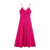 2026 Verano Nuevo Estilo Europeo y Americano Moda Femenina Sexy Chica Picante Vestido Midi con Tirantes Espagueti 2321741