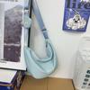 Bolsa de Estudante nas Axilas em Estilo Coreano Soft Girl Grande Capacidade Cor Sólida Nylon Bolsa de Ombro Crossbody Bolsa Crescente Bolsa Bolsa de Bolinho de Massa