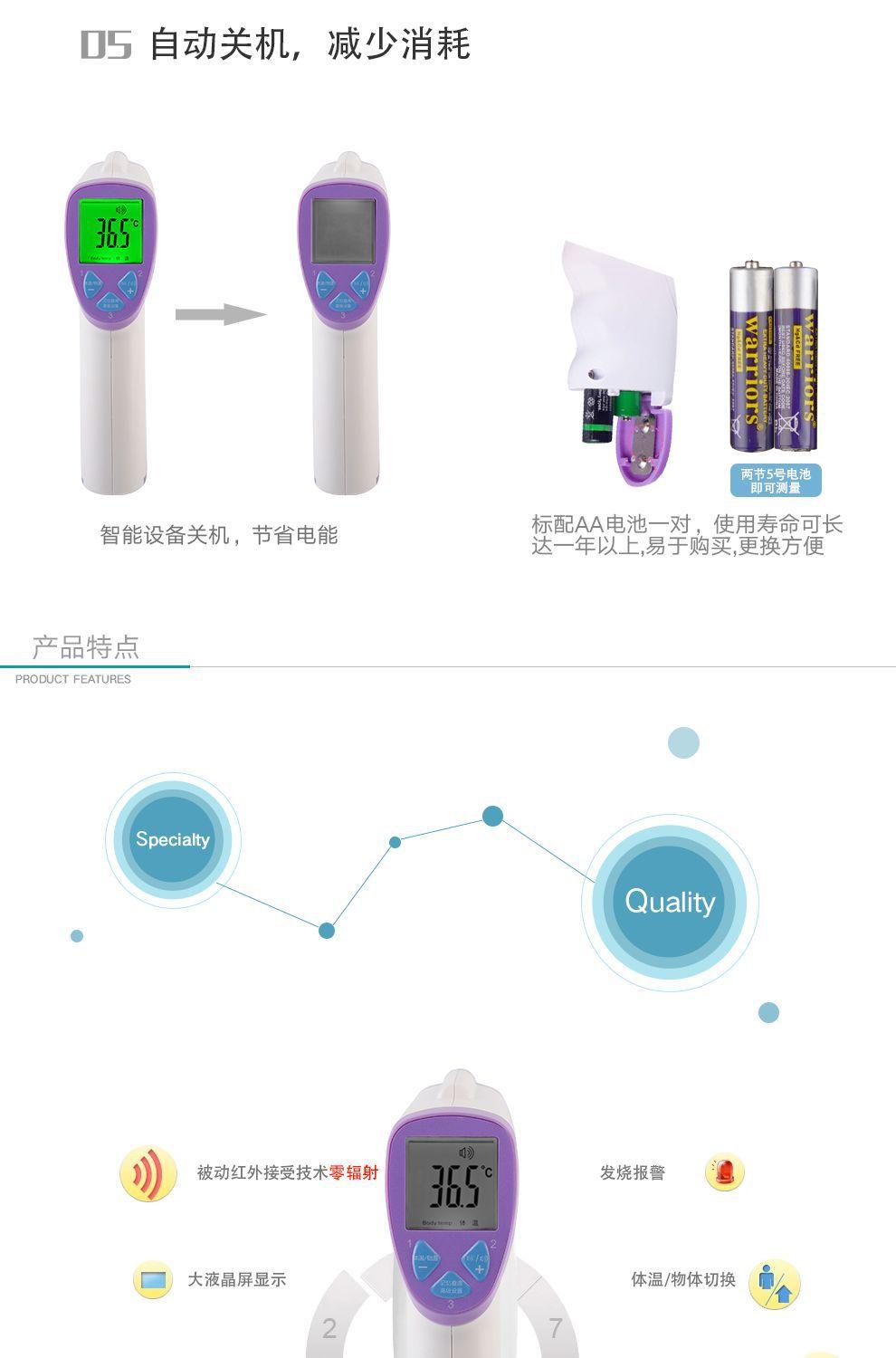 电子背光儿童体温计