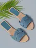 Pantuflas de Verano 2025 para Mujer Tallas Grandes, Sandalias Planas de Tira Cruzada, Calzado de Moda para Exteriores