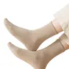 Meias Maternidade Femininas de Algodão Sem Costura para Outono e Inverno, Comprimento Médio da Panturrilha, Absorventes de Suor, Respiráveis, Cor Sólida, Estilo Japonês, Barra Solta, Meias Longas Folgadas