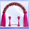 Portão de Flores de Casamento Arco de Flores de Seda Porta Colorida de Abertura Arco de Entrada de Casamento Decoração Suporte de Flores Layout de Casamento Adereços de Ferro