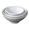 Tazón Blanco de Caracol para Fideos de Melamina, Tazón de Ramen Sabor a Res, Tazón Cónico para Tienda de Fideos, Tazón Grande Comercial para Hot Pot Picante