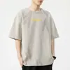 Camiseta casual deportiva de manga corta para hombre, estilo americano, tridimensional, de verano, holgada, fresca, moderna, versátil, de calle alta