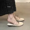 Zapatos de Noche Planos para Mujer, Suaves Zuecos Mary Jane Franceses con Faldas, Zapatos de Ballet Amarillos de Suela Blanda para Primavera y Verano