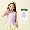 Ropa Infantil Amila 2026 Verano Nuevo Chaleco sin Mangas de Encaje para Niños Top Dulce Versátil Transpirable para Niñas
