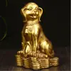 Cachorro do Zodíaco de Latão Cachorro do Zodíaco de Cobre Enfeites de Cachorro do Zodíaco Grande Mascote de Cachorro do Zodíaco Cachorro de Dinheiro Yuanbao