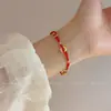Novo Estilo Chinês Extremamente Fino Artesanal Dourado Ruyi Corda de Mão Revestida Pulseira de Cabacinha Pequena da Moda Exquisita Versátil