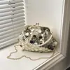 Bolso de Cadena Sencillo con Lentejuelas para Mujer, Nuevo Estilo Primavera 2026, Bolso de Hombro Cruzado Versátil de Alta Gama para la Noche