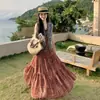 2026 Nuevo Conjunto de Chaleco de Mezclilla Estilo Bohemio y Vestido Floral de Verano