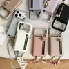 Cartera tipo bandolera con cremallera para iPhone 17/15 Pro Max, funda para teléfono móvil, soporte con anillo para tarjetas Apple 14/13/12