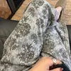 Pantalones de Pijama de Algodón y Seda para Mujer, Nuevo Estilo de Verano, Pantalones de Casa Talla Grande Que Se Pueden Usar Afuera, Pantalones de Algodón Artificial Anti-Mosquitos, Pantalones Largos Florales Delgados