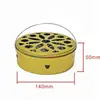 Cubo popular de incienso repelente de mosquitos, cubo de hojalata hecho a medida con tapa, bandeja portátil de incienso repelente de mosquitos, dispositivo doméstico anti-quemaduras repelente de mosquitos