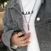 Collar de silbato de acero de titanio estilo hip hop europeo y americano cadena para suéter joyería de acero inoxidable marca de moda femenina armónica para hombre nuevo colgante