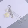 Novo Pingente Chaveiro Estrela da Moda Estrela Colorida Franja de Prata Acessórios Acessórios para Pendurar no Carro Bolsa