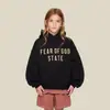 Novedad Otoño e Invierno ESENCIALES Sudadera con Capucha y Forro Polar Estampada con Letras para Niños Niñas Sudadera Holgada