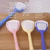 Limpiador de lengua personalizado cepillo limpiador de recubrimiento lingual para eliminar el mal aliento y el olor cuidado bucal raspador de lengua de goma suave OEM
