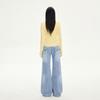Jeans de Moda de Marca Nueva para Otoño e Invierno 2026 Transfronterizos Saint Whiskered Lavados de Cintura Alta Pierna Recta Sueltos de Longitud Completa