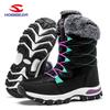 Botas de Nieve de Invierno Hobibear para Hombre y Mujer Zapatos de Algodón Relleno de Caña Media Moda con Cordones Botas de Algodón Ventas Directas de Fábrica