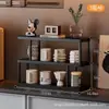 Estante de Almacenamiento de Escritorio Portavasos Encimera de Mesa de Comedor Organizador de Vasos por Capas Vaso de Agua Taza de Café Taza de Té Organizador de Snacks