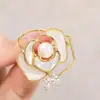 Broche Estilo Coreano Série de Moda Broche Criativo Colar Colorido Cristal Strass Elegante Fecho Anti-Exposição para Roupa