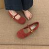 Zapatos de Salón Planos Estilo Ballet Vintage de Punta Redonda y Boca Baja para Mujer 2025 Primavera y Otoño Nuevos Estilo Francés Hada Mary Jane Planos