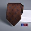 Gravata Masculina Social Listrada de Negócios 8cm Jacquard Novo Azul Escondido Executiva Amarrada à Mão Casamento Festivo Ponto