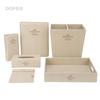 Suministros de Cuero para Hotel Artículos Varios de Cuero Personalizados para Habitación de Huéspedes Hotel Posada Personalizada Cubo de Basura de Cuero Set de Dispensador de Pañuelos