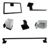 Comercio Exterior Transfronterizo Aleación de Zinc Negro Acero Inoxidable Juego de Accesorios para Baño Juego de Toallero Barra para Toallas Juego de Seis Piezas